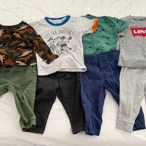 Levi's Gray Logo Mickey Dino Mix and match bundle baby size 12 months